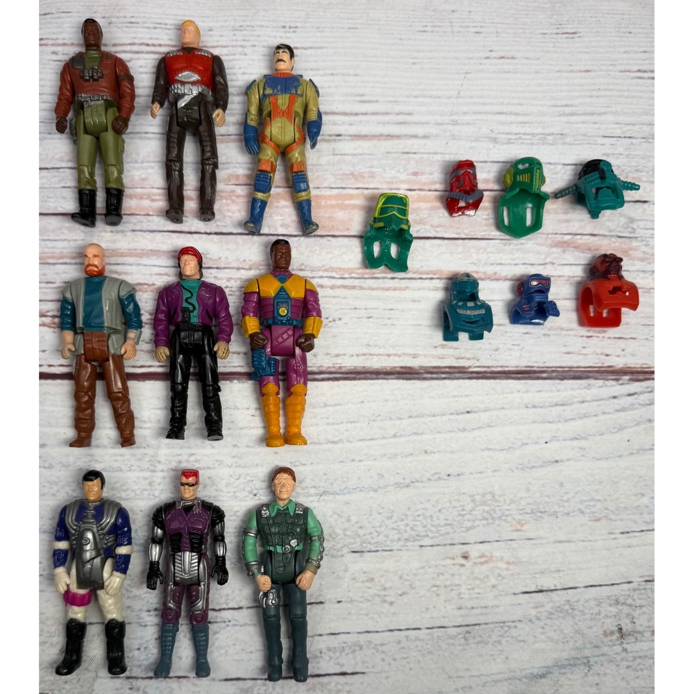 Vintage Kenner MASK Action Figure Lot of 9 with 7 Masks 1980s Retro Toys
